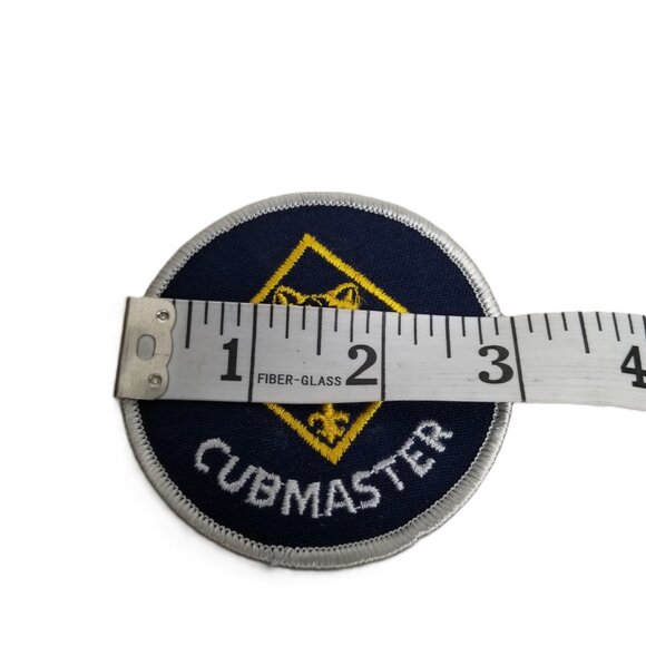 Cub Scouts Cubmaster Patch Navy Blue Yellow Wolf Embroidered BSA Scouting - Picture 3 of 3
